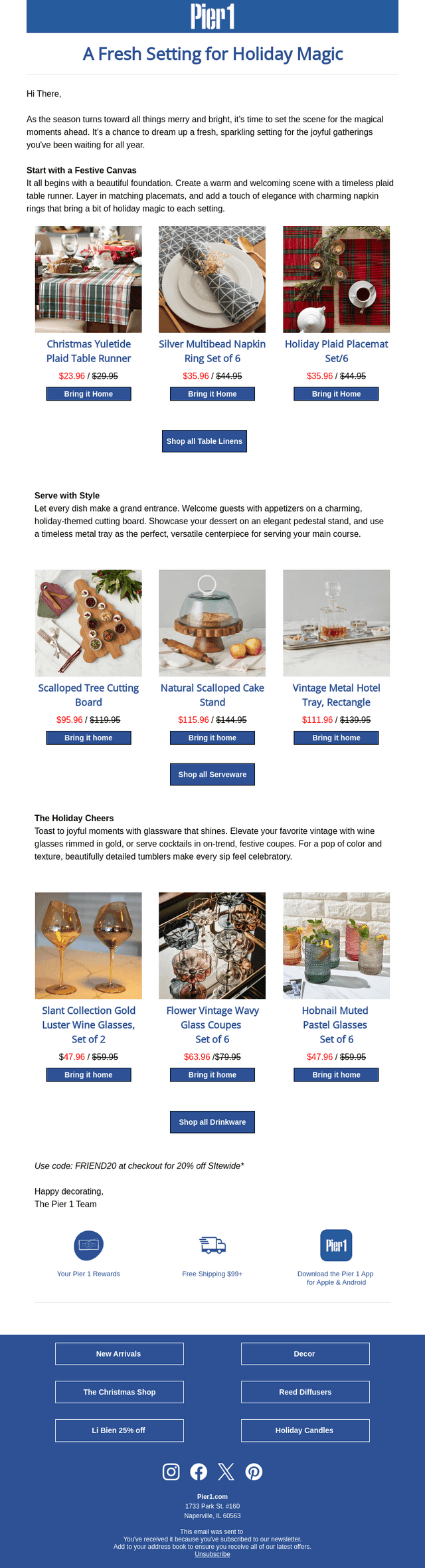 Pier 1 email from Mon, Nov 10, 2025
