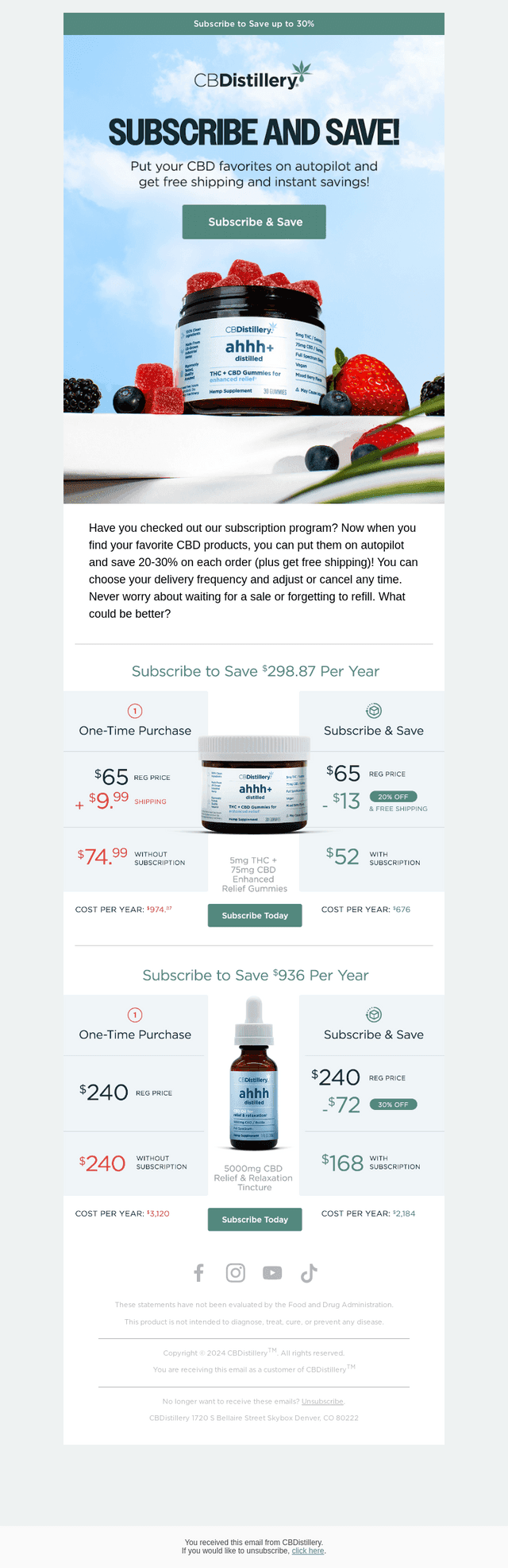 Subscribe and Save!