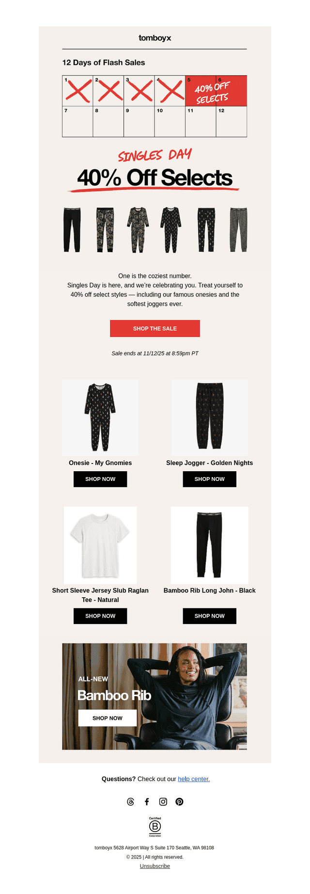 Flash Sale 40% Off Selects