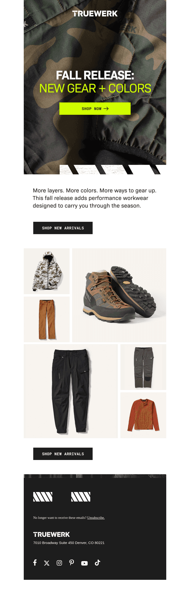 Fresh fall workwear is in