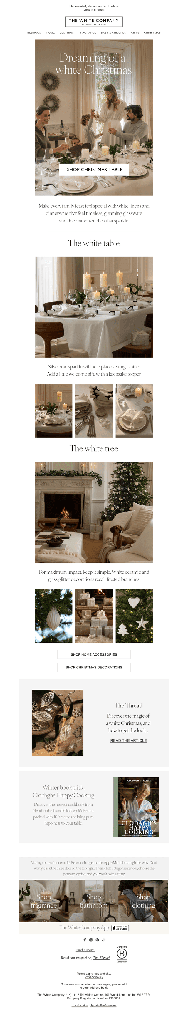 A modern Christmas table