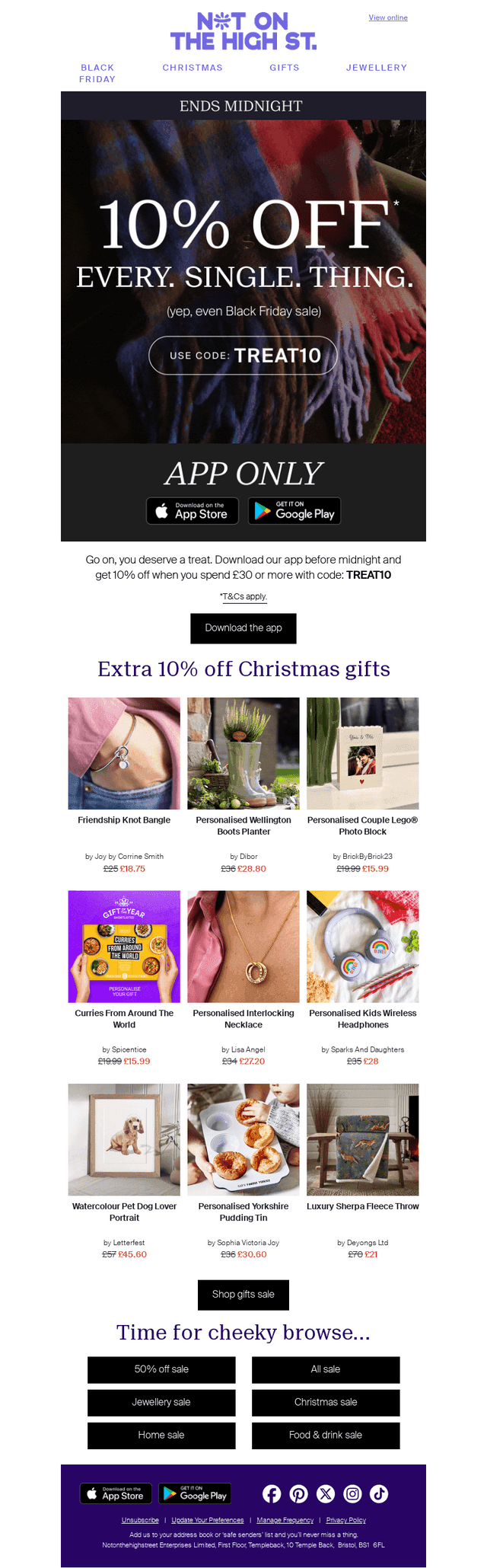 10% off everything* ends midnight