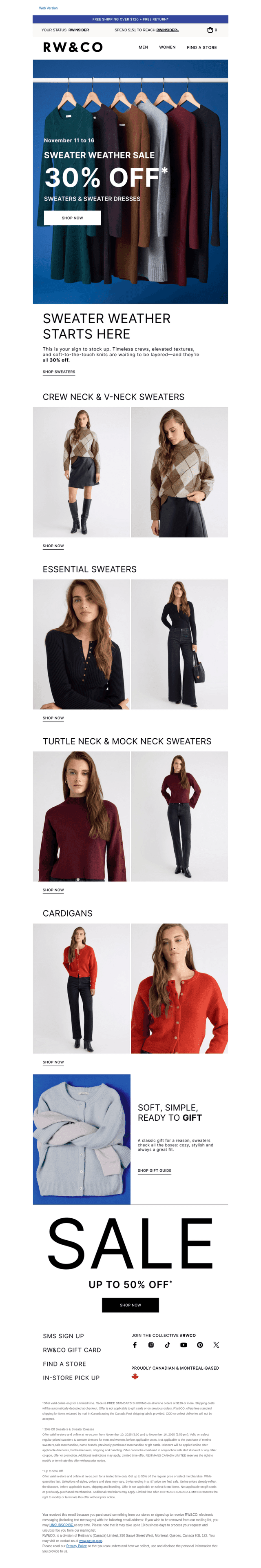 PSA: SWEATERS ARE 30% OFF