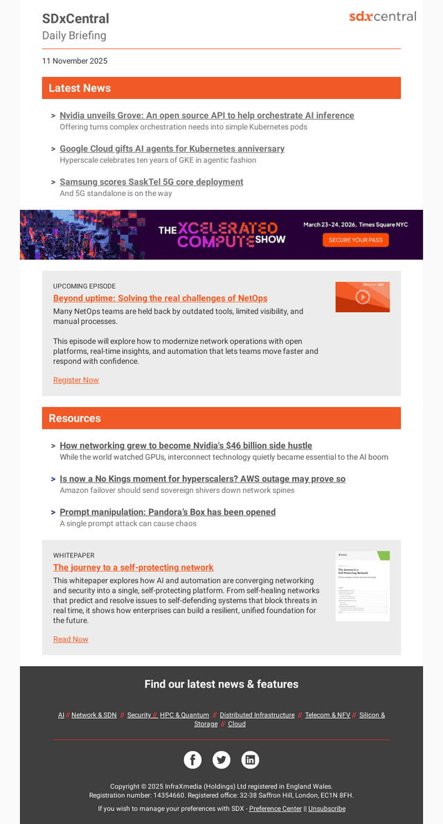 SDxCentral email from Tue, Nov 11, 2025