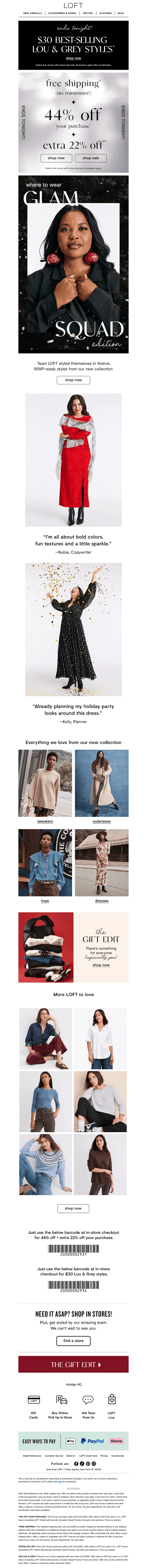 44% off + EXTRA 22% off + free shipping ends tonight!