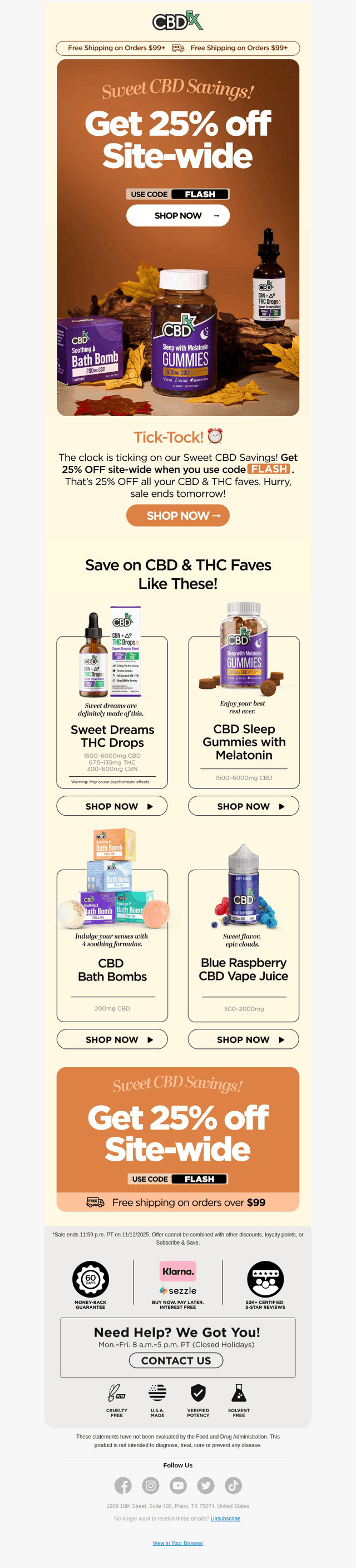 🔥 Don't miss 25% OFF all CBD & THC 🔥