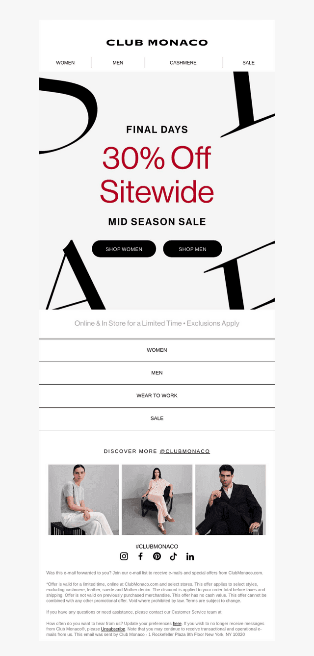 30% Off Everything Ends Soon