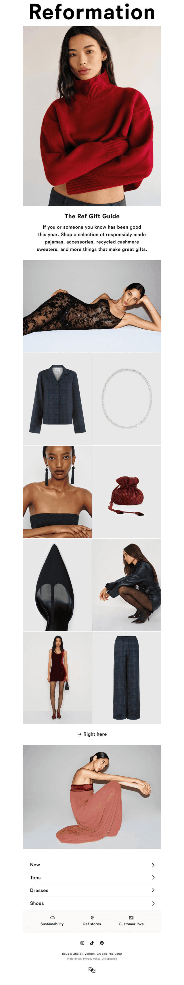 Reformation Clothing email from Wed, Nov 12, 2025