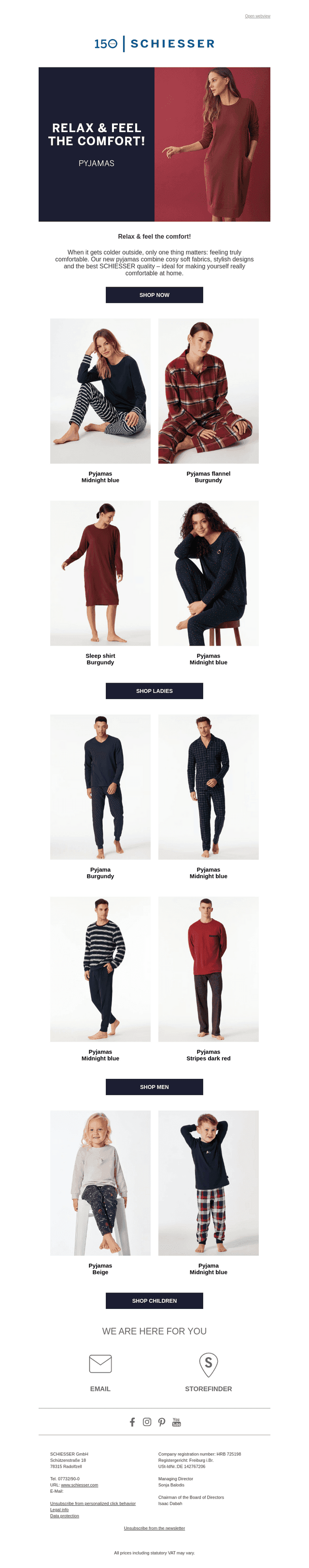 Our pyjamas for cosy winter evenings