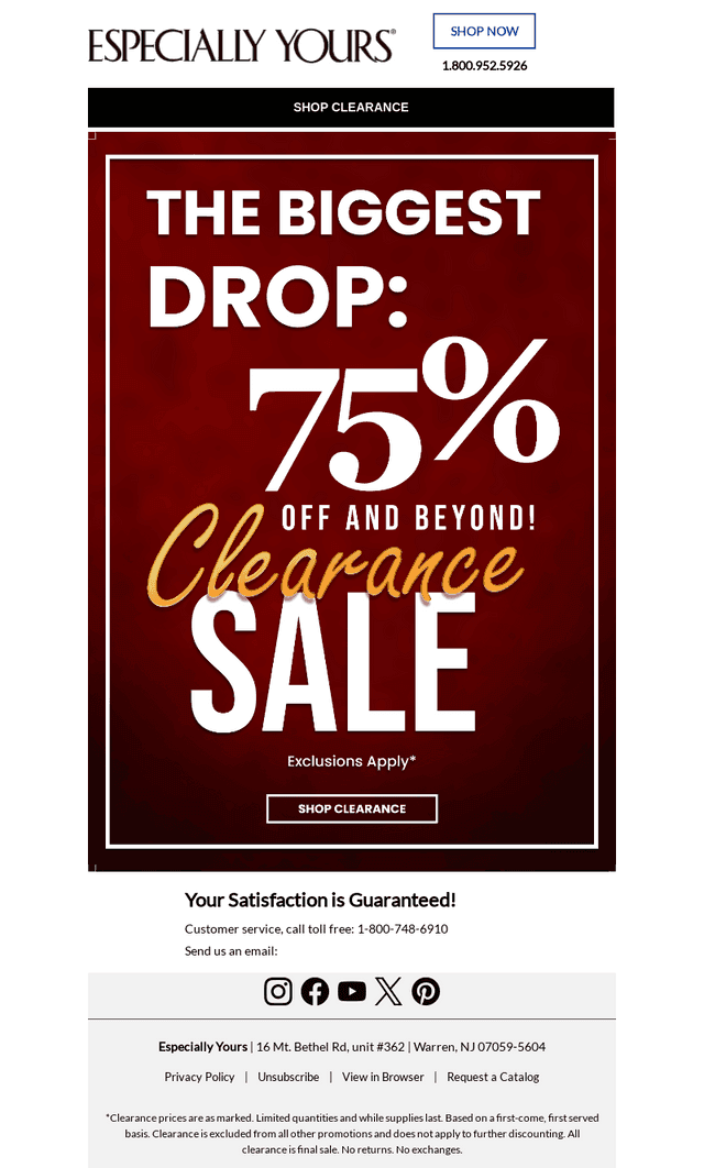 GRAB IT NOW: Everything 75% Off and Up!