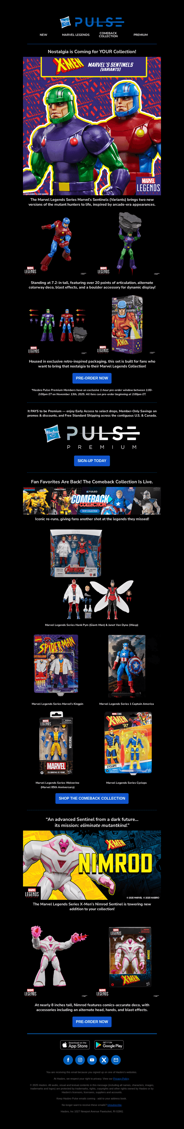 New Marvel's Sentinels. Classic Legends. Endless Collecting Potential!