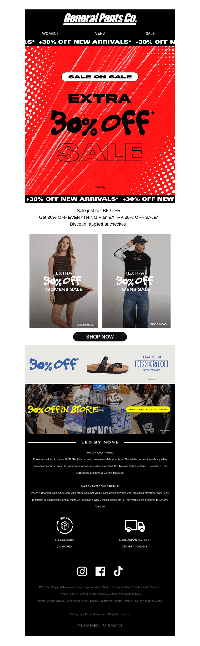EXTRA 30% OFF SALE * ENDS SOON