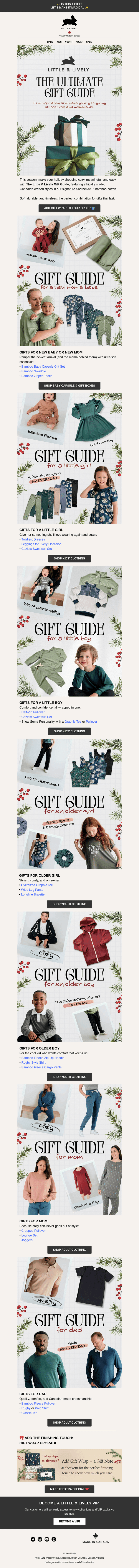 Little & Lively email from Fri, Nov 14, 2025