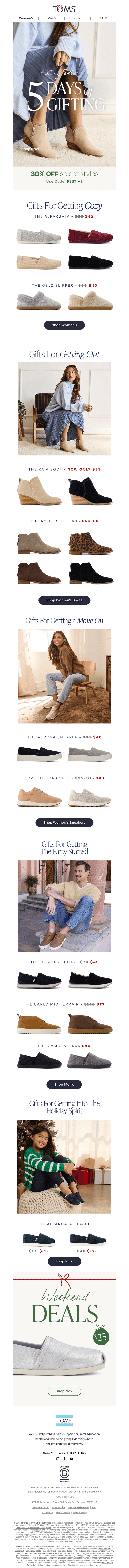 Save 30% on Slippers, Boots & More