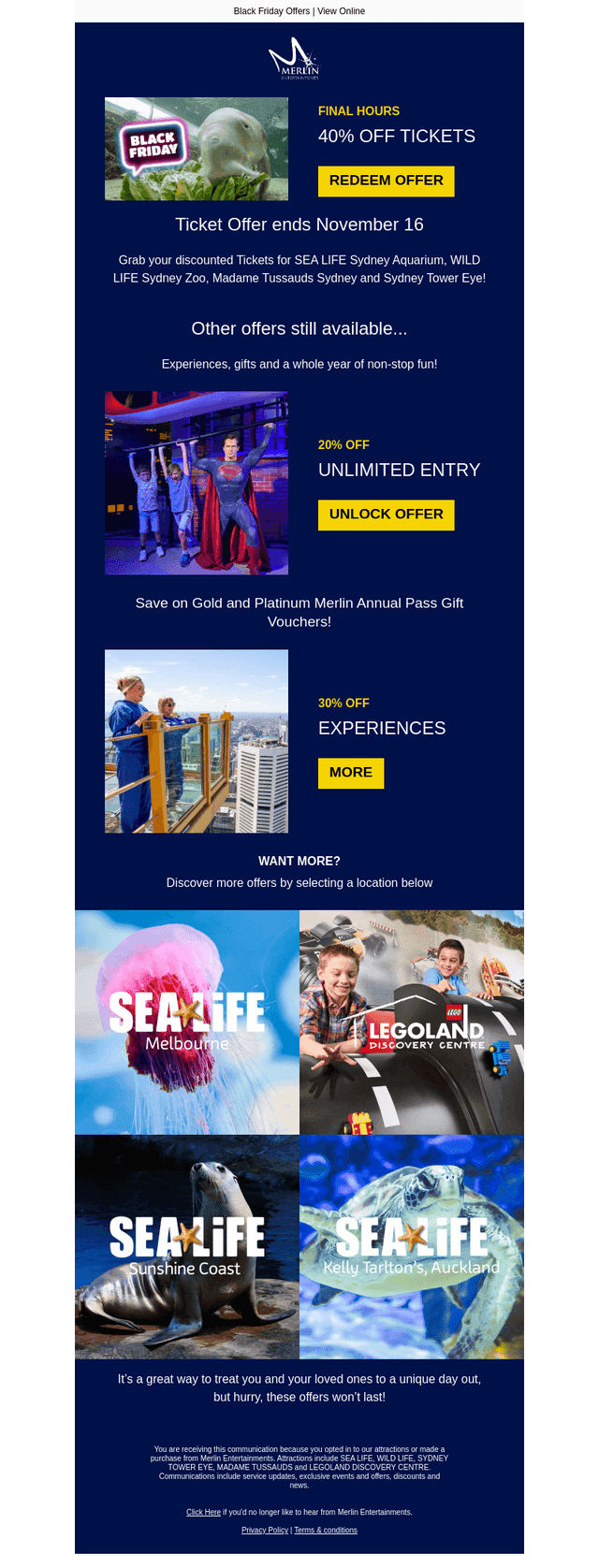40% Off Tickets - Final Hours