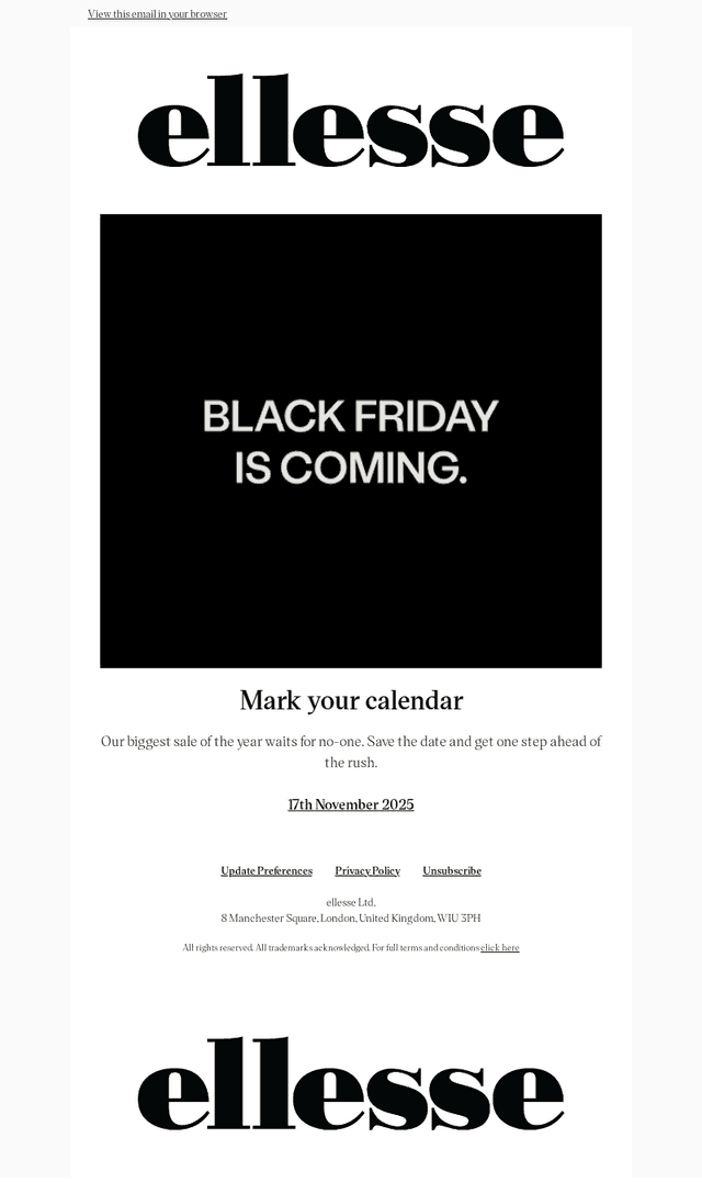 Black Friday. 17.11.25.