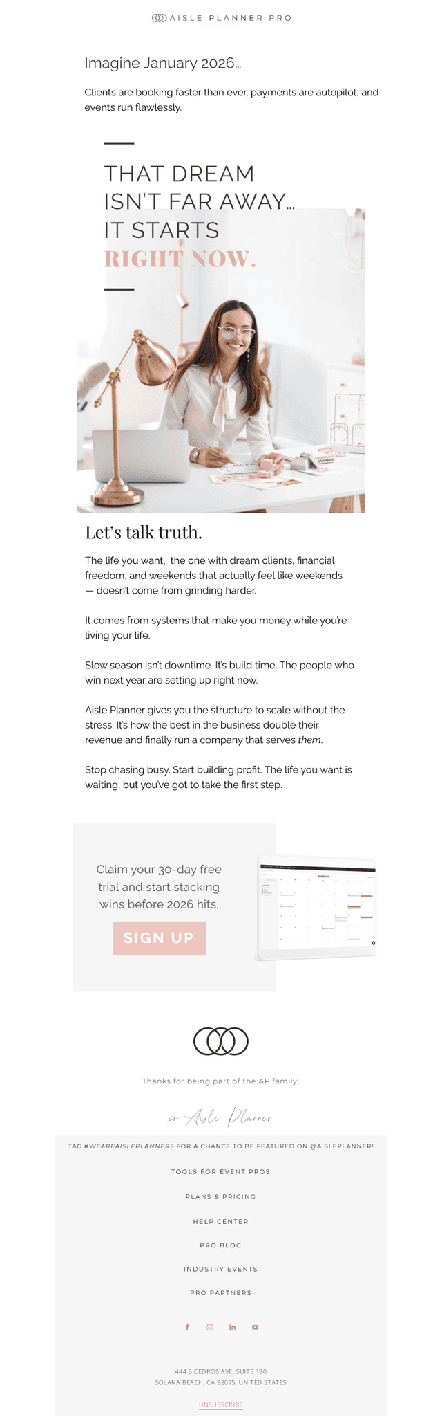 What successful planners do right now