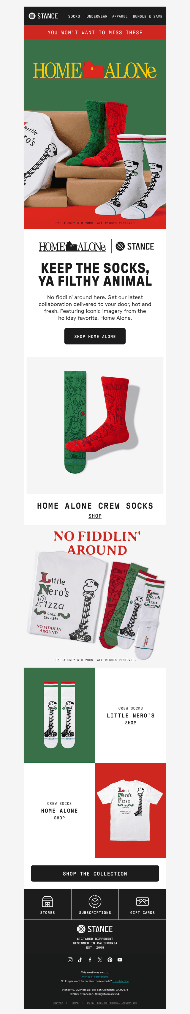 😱 NEW: Home Alone x Stance