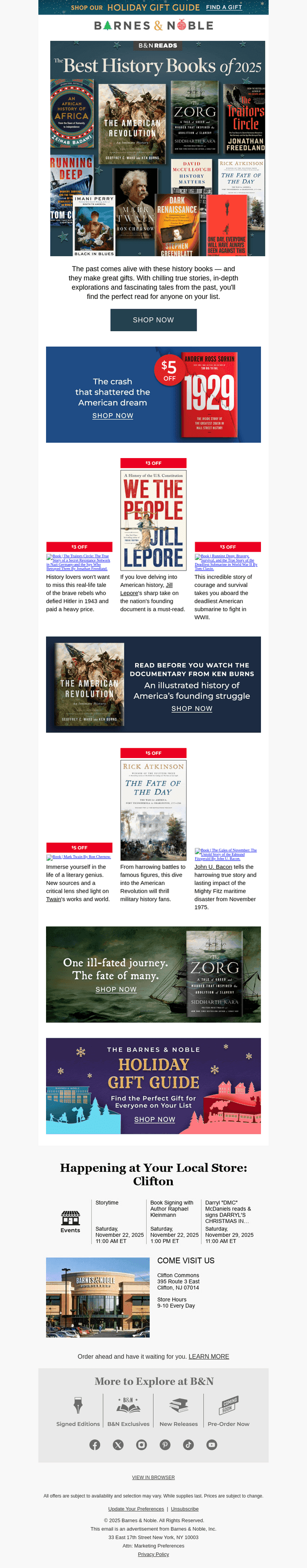 Barnes & Noble email from Mon, Nov 17, 2025