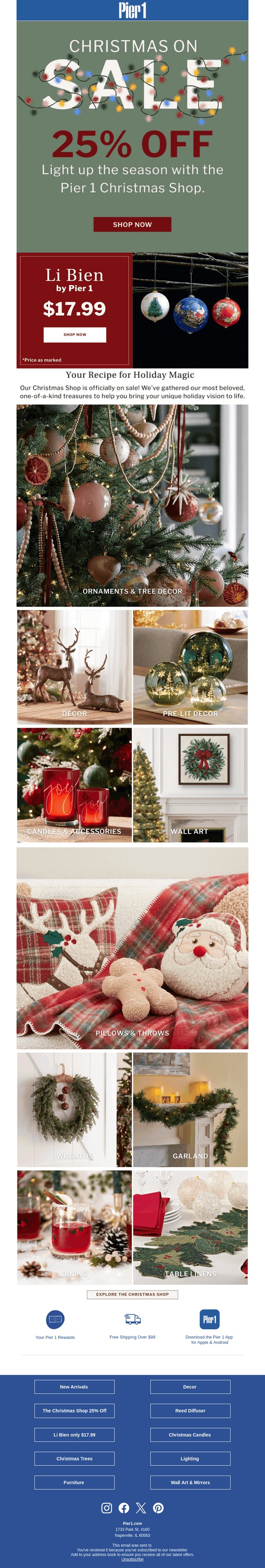 Pier 1 email from Tue, Nov 18, 2025