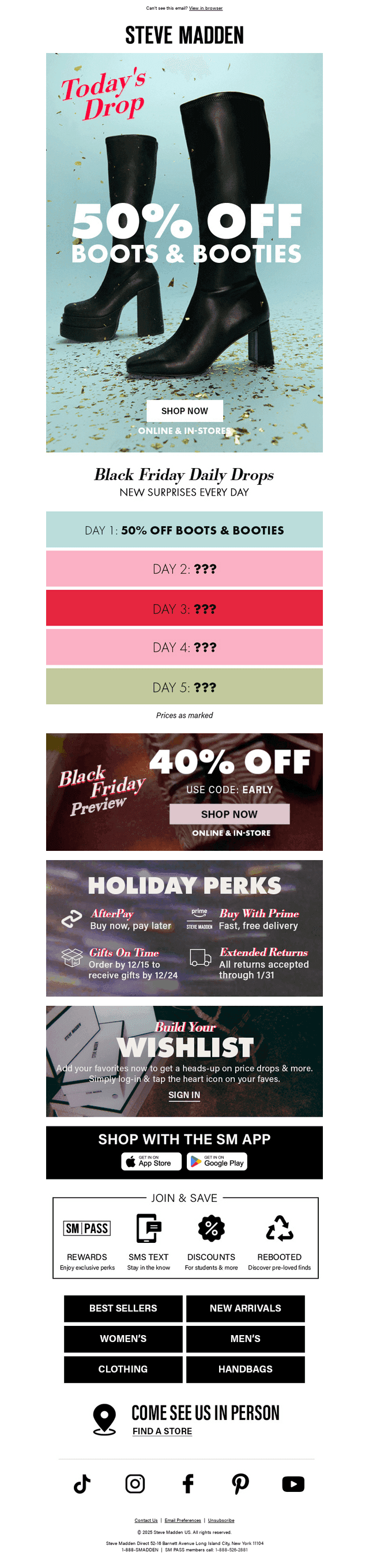 5 Days. 5 Drops. 50% OFF. Starting Now!