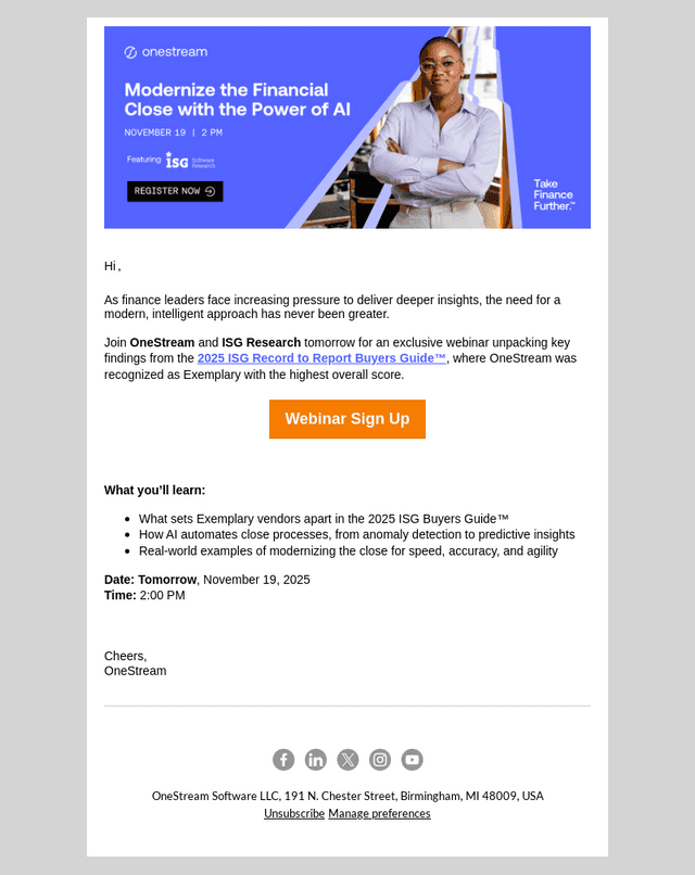 [WEBINAR] Tomorrow, join Our Exclusive Webinar with ISG