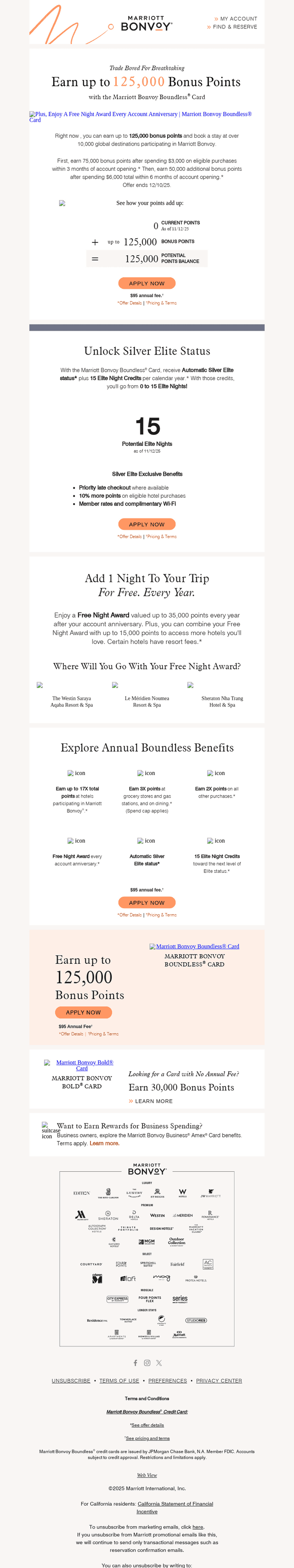 , Earn up to 125,000 Points