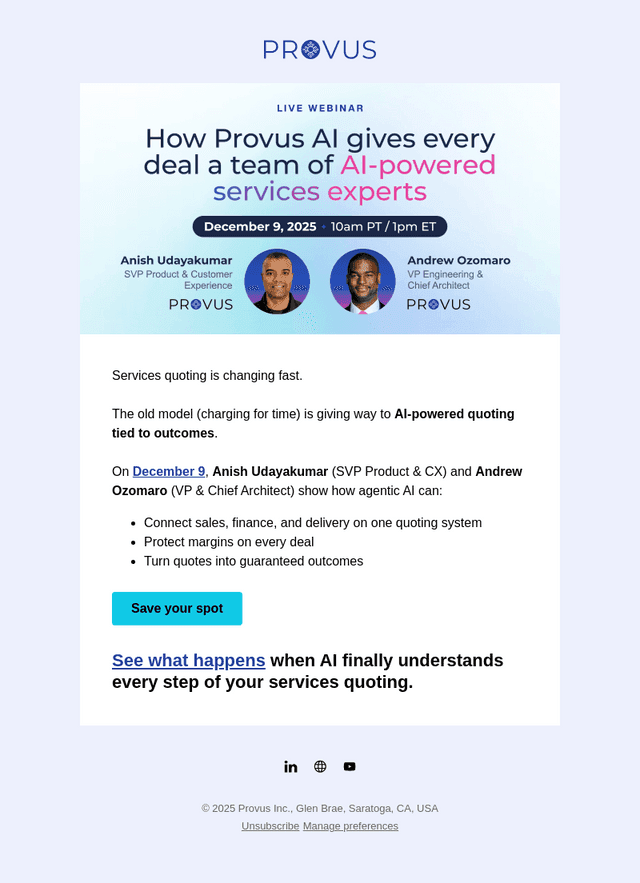 Turn quotes into AI-powered outcomes