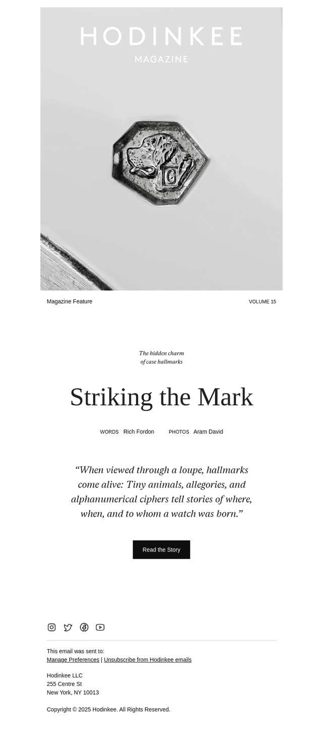 Striking the Mark | Volume 15 Digital Feature