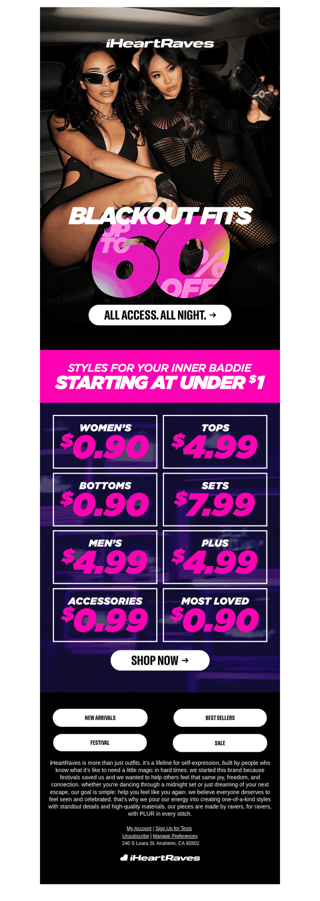 styles starting at under $1 💳