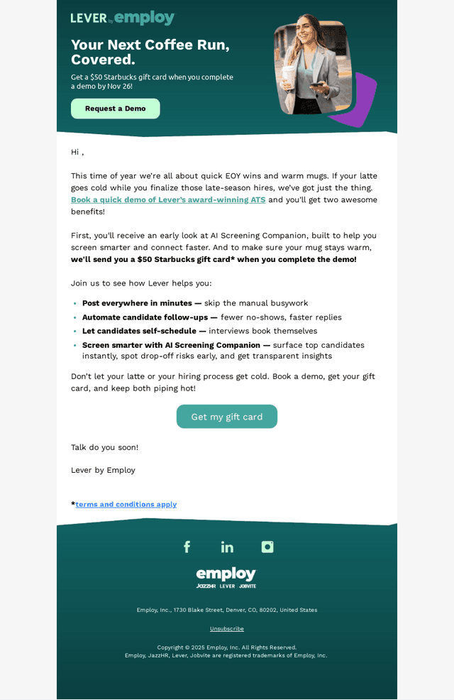 Lever email from Tue, Nov 18, 2025