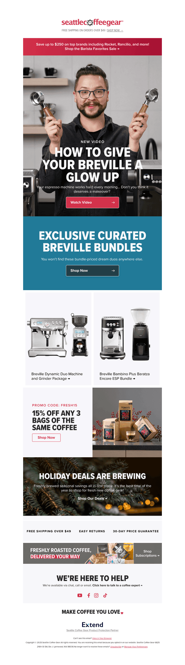 Seattle Coffee Gear email from Tue, Nov 18, 2025