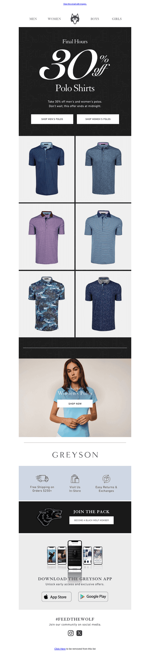 Final Hours || 30% Off Polos