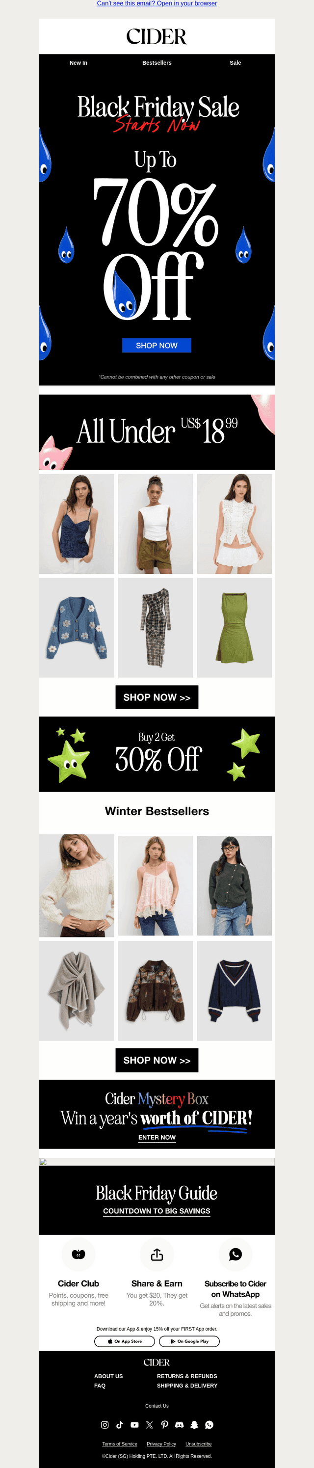 STOP, DROP, SHOP SALE