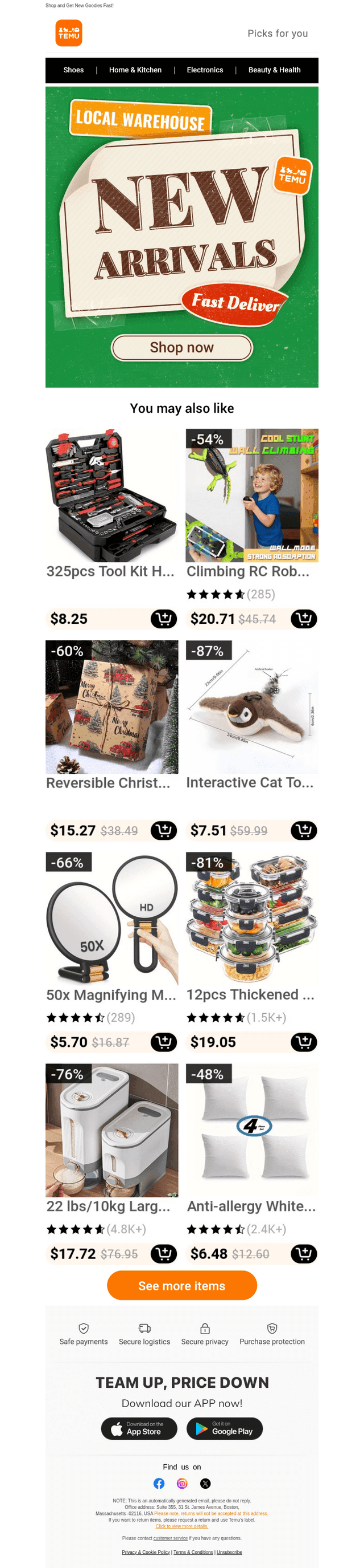NEW ARRIVALS @ U.S. Warehouses