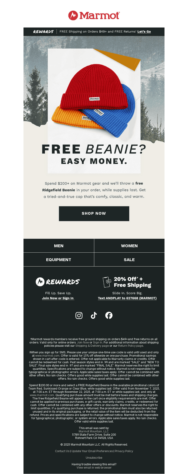 Almost Gone! FREE beanie w/ purchase