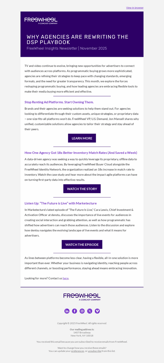 Your Monthly FreeWheel Insights