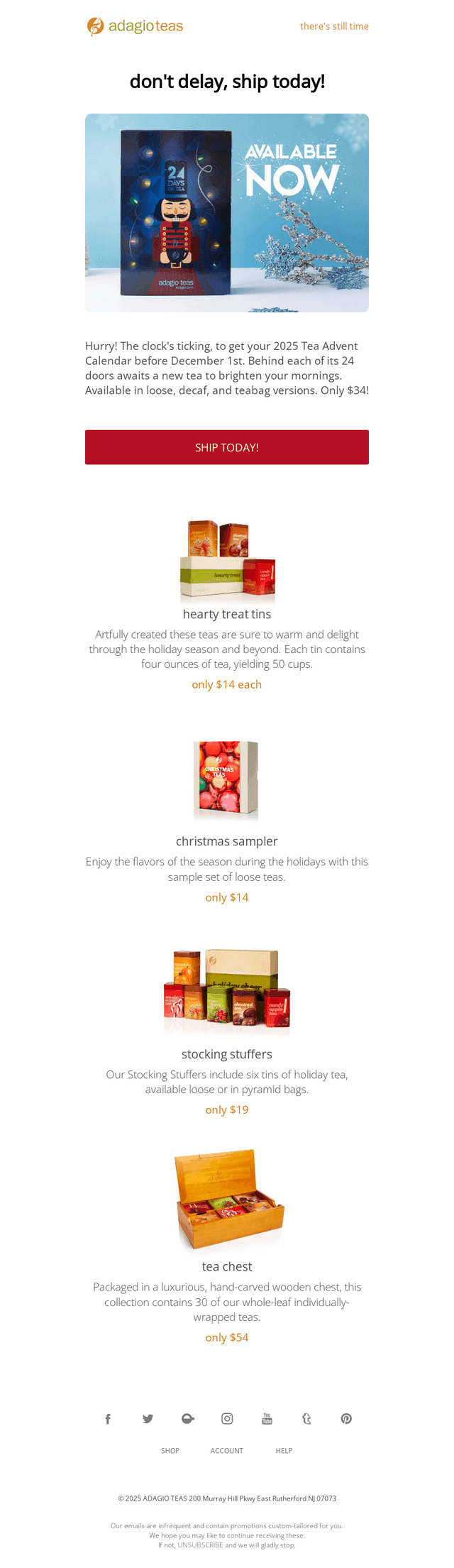last call! tea advent calendar 2025
