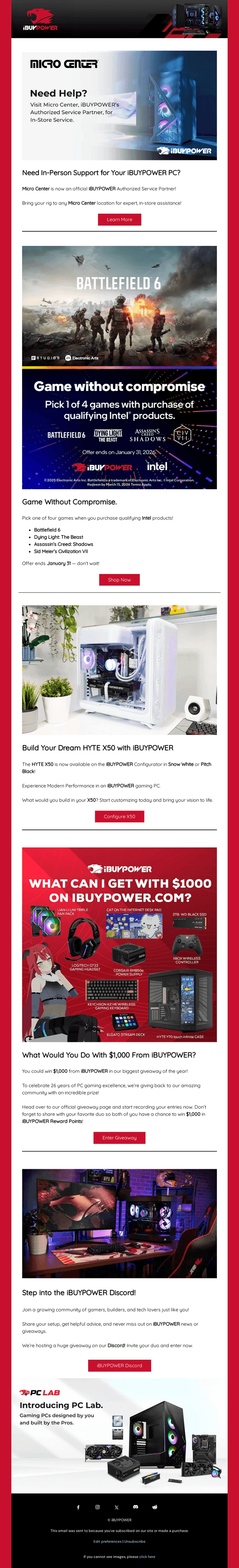 iBUYPOWER email from Thu, Nov 20, 2025