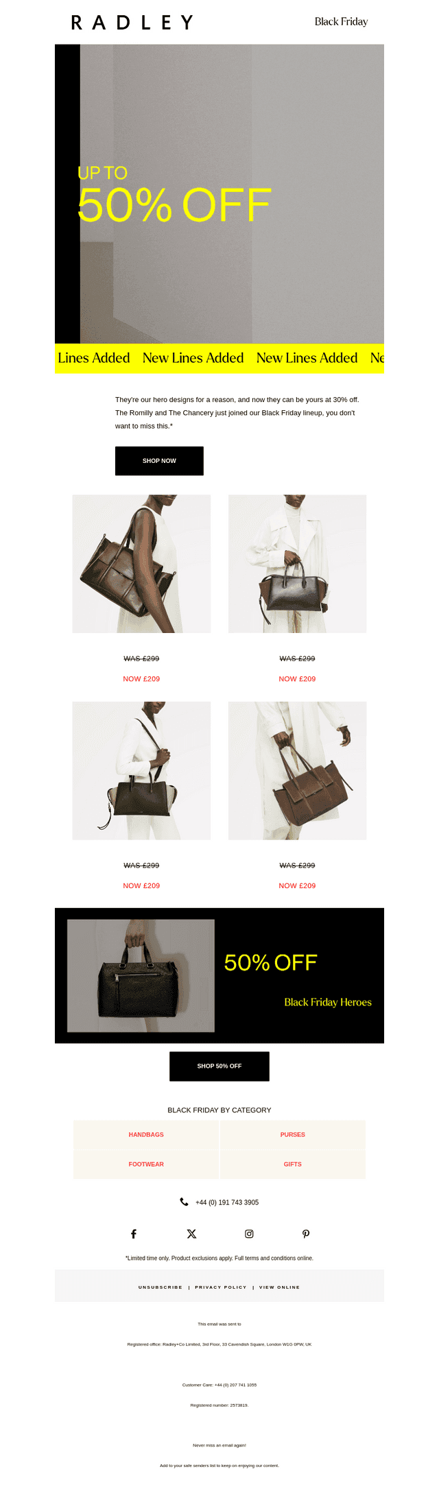 Black Friday: New Lines Added
