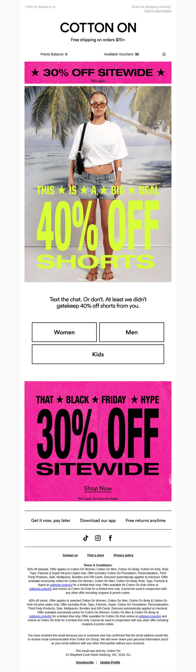 PSA: shorts are 40% off​