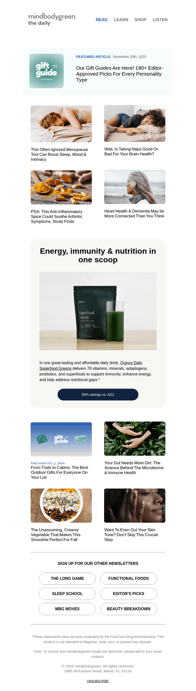 mindbodygreen email from Thu, Nov 20, 2025