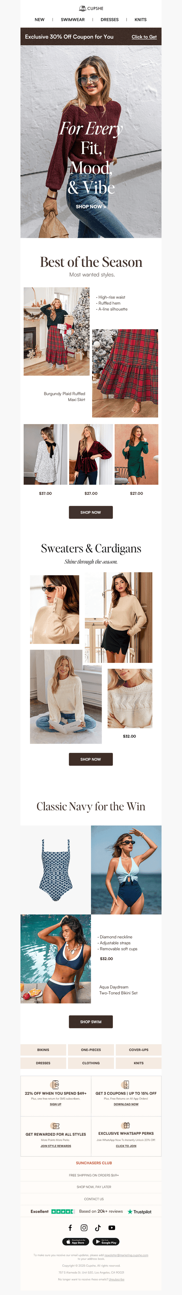 Email Exclusive Offer: 30% Off