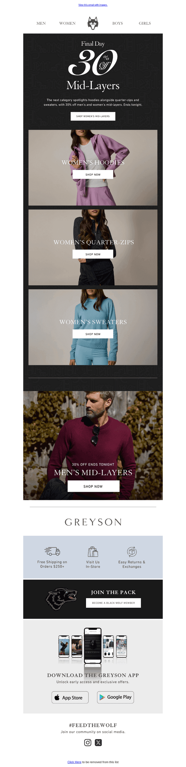 Ends Tonight || 30% Off Mid-Layers