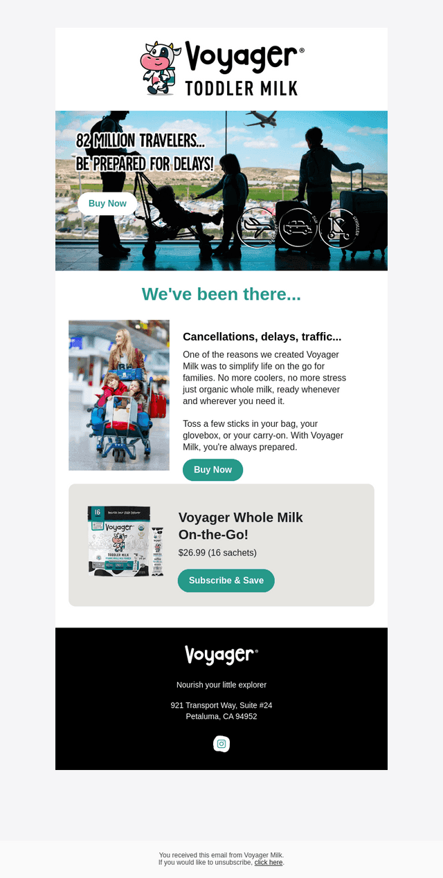 Voyager Milk email from Thu, Nov 20, 2025