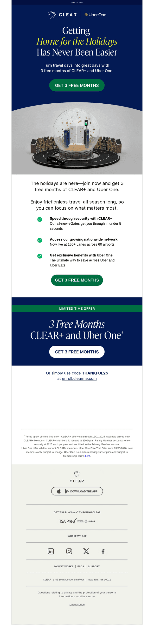 CLEAR email from Thu, Nov 20, 2025