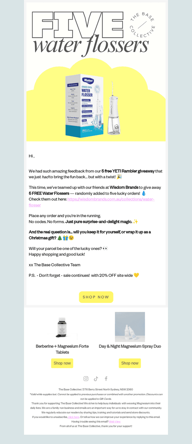 The Base Collective email from Thu, Nov 20, 2025