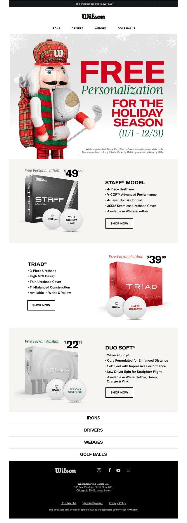 LIMITED TIME: Free Golf Ball Personalization🎄