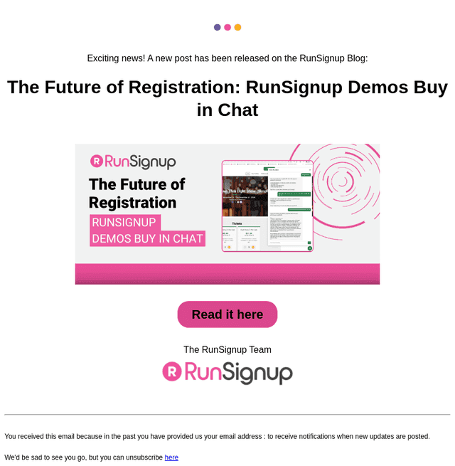 RunSignUp email from Fri, Nov 21, 2025