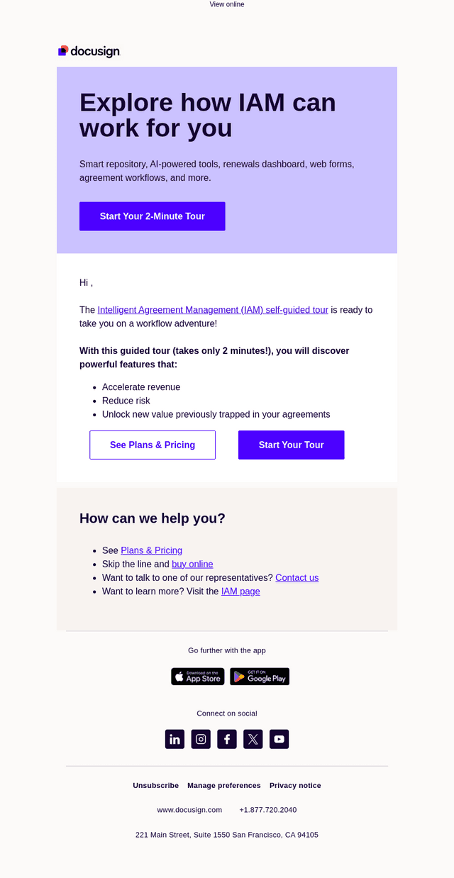 Take a Guided Tour: Explore key features of Docusign IAM